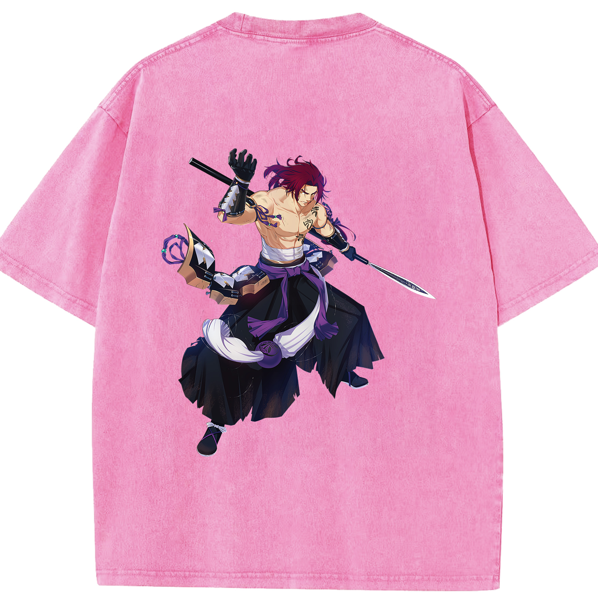 （画像用） 刀剣乱舞 Touken Ranbu 綿100% ヴィンテージ風 半袖Tシャツ（背面プリント）